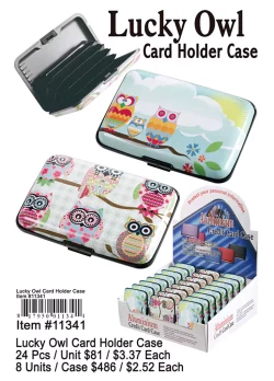 Lucky Owl Card Holder Case